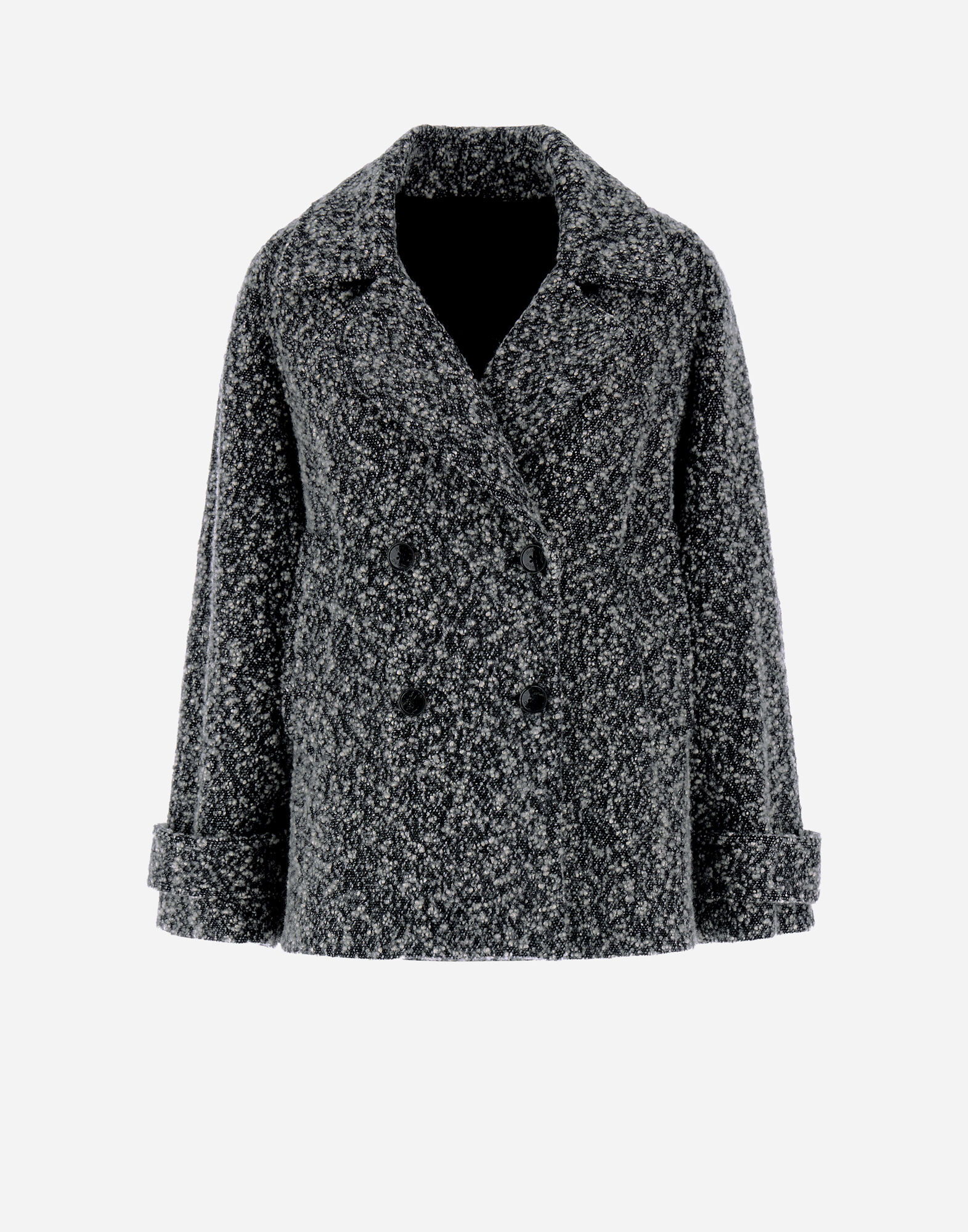 Boucle pea coat sales