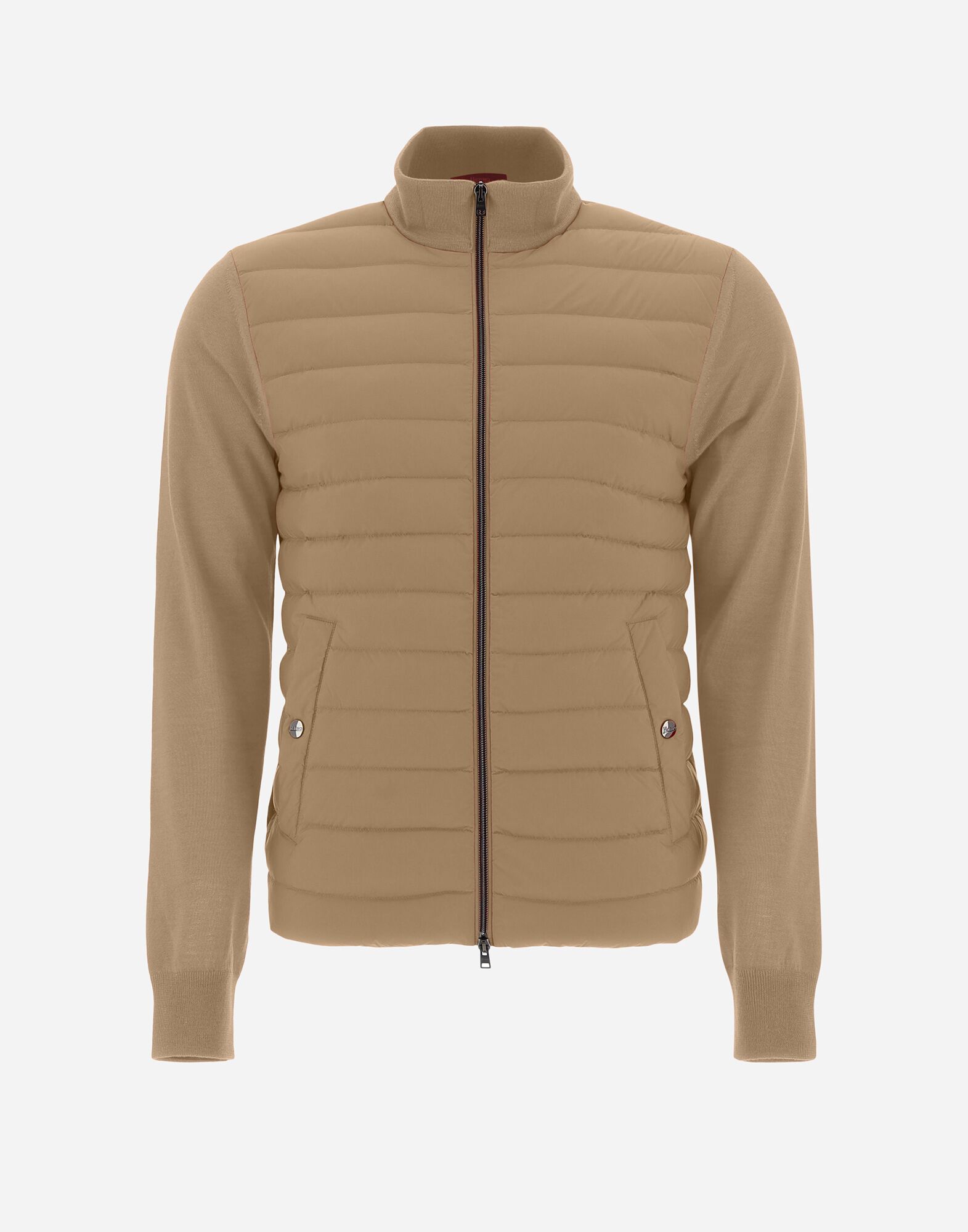 GIUBBOTTO DAVANTI IN PIUMA LANA SETA in Light Camel for Men Herno