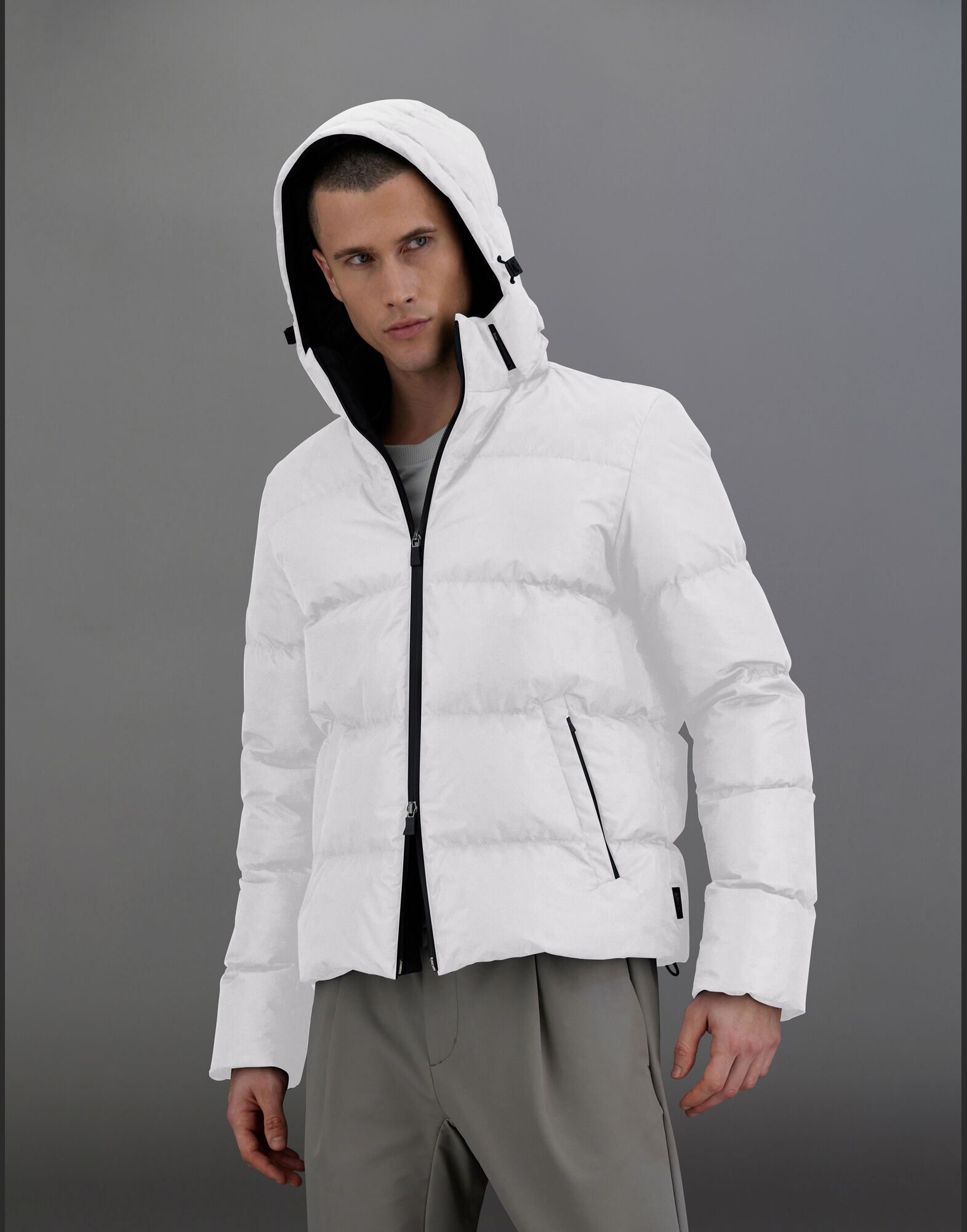 LAMINAR JACKET IN 2 LAYERS WINDSTOPPER in Ice for Men | Herno®