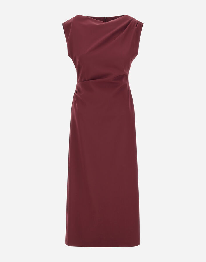 Herno BI-STRETCH FABRIC DRESS Bordeaux AB000098D12965S6715