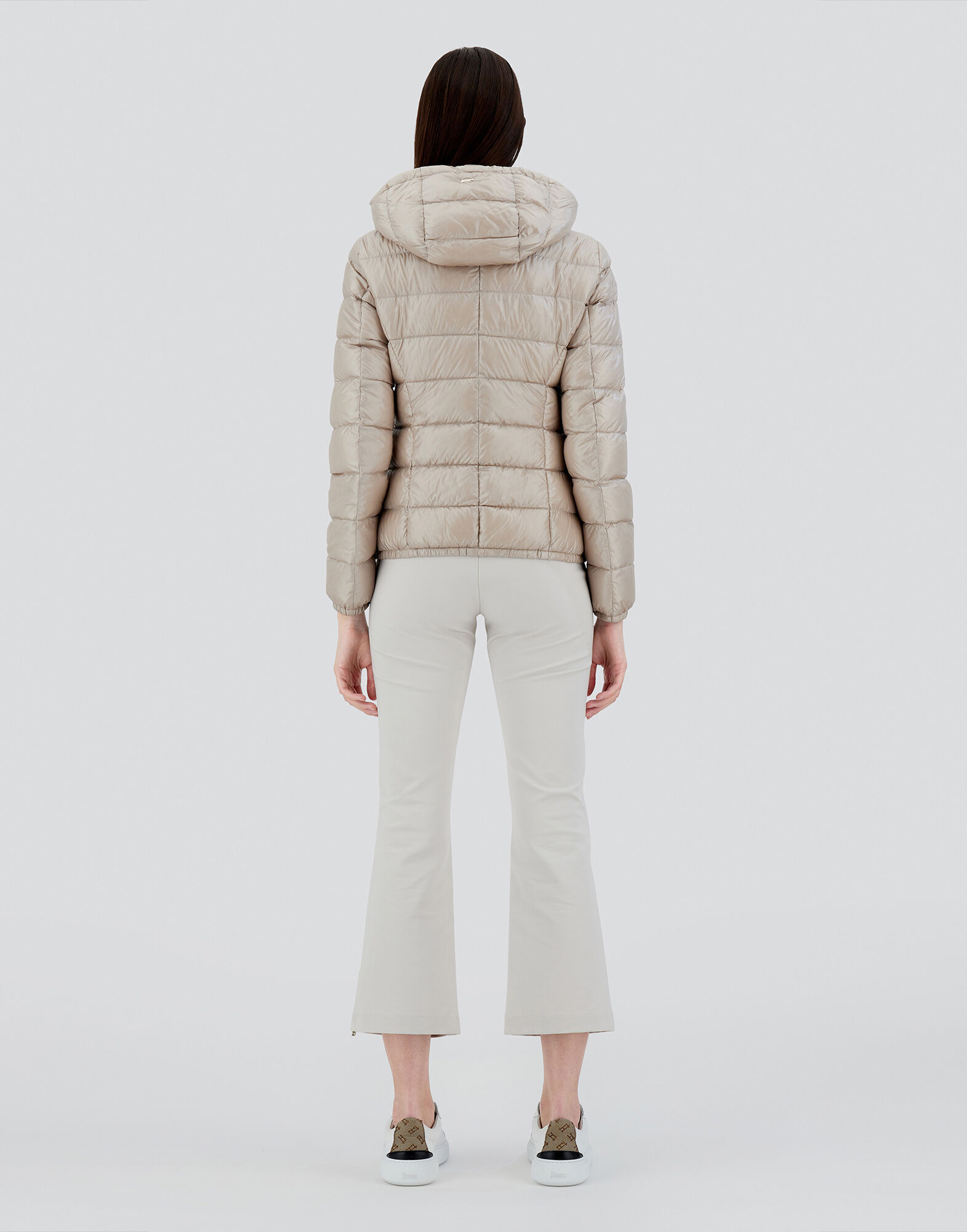 Women ultra light store down seamless parka