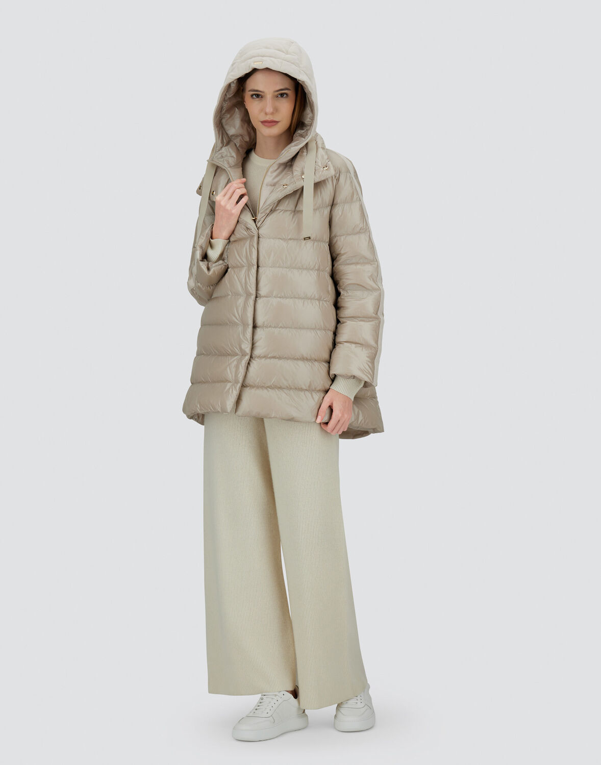 Herno Down Jacket In Nylon In Chantilly