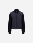 Herno CARDIGAN IN COB STITCH CARDED WOOL AND NYLON CHAMONIX Navy Blue MP000148D700489200