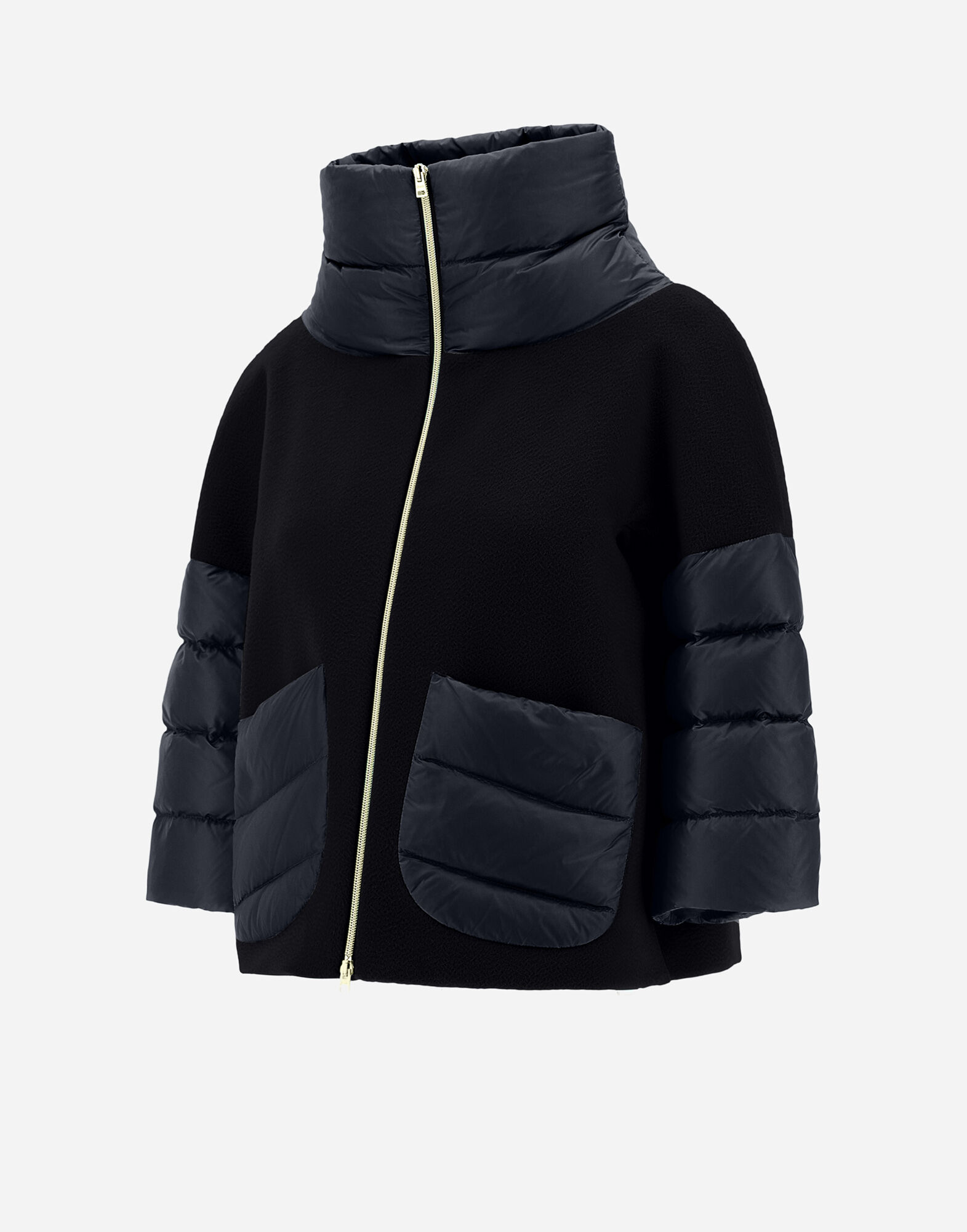 日本製 カシミヤ 100％ ケープ SAGA フォックス トリム カシミア