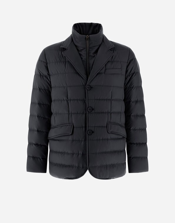Herno BLAZER IN ARENDELLE AND MONOGRAM Navy Blue PI001177U12414Z9200