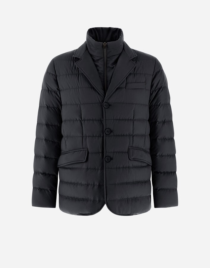 Herno BLAZER IN ARENDELLE AND MONOGRAM Navy Blue PI001177U12414Z9200