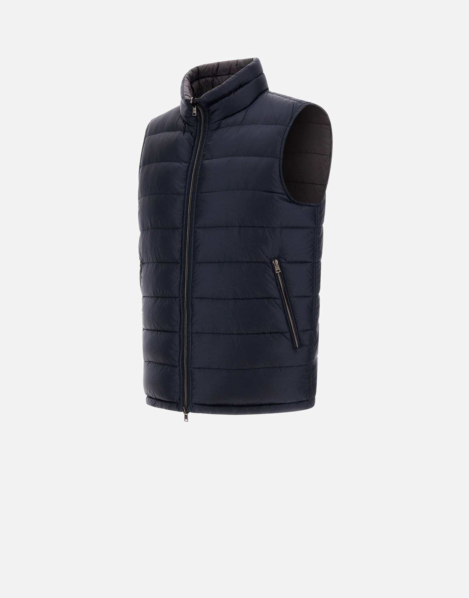 REVERSIBLE NYLON ULTRALIGHT WAISTCOAT in Navy for Men Herno