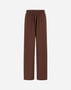 Herno RESORT TROUSERS IN PLEATED JERSEY Dark Chocolate PT00048DR521098810
