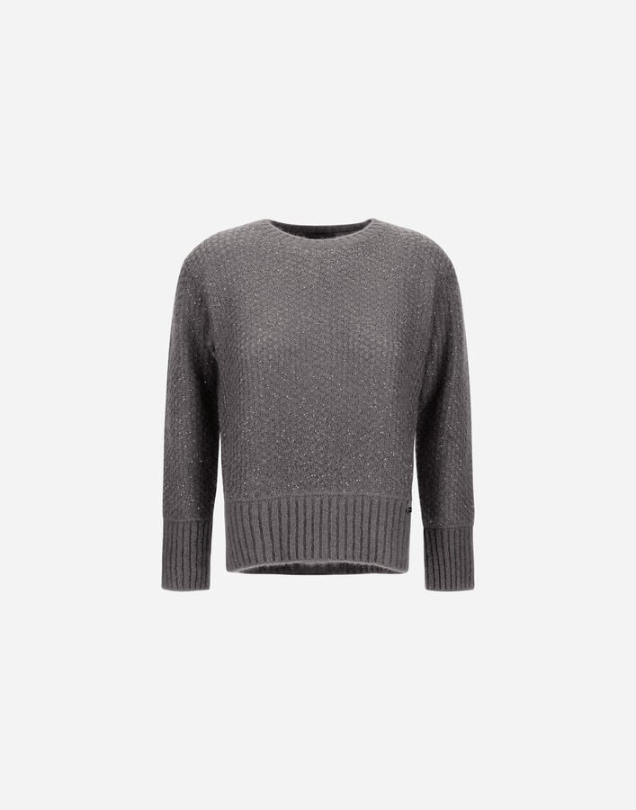 RESORT SWEATER IN SHINY ALPACA WOOL Herno Herno RESORT SWEATER IN SHINY ALPACA WOOL Grey MG00024DR702749460