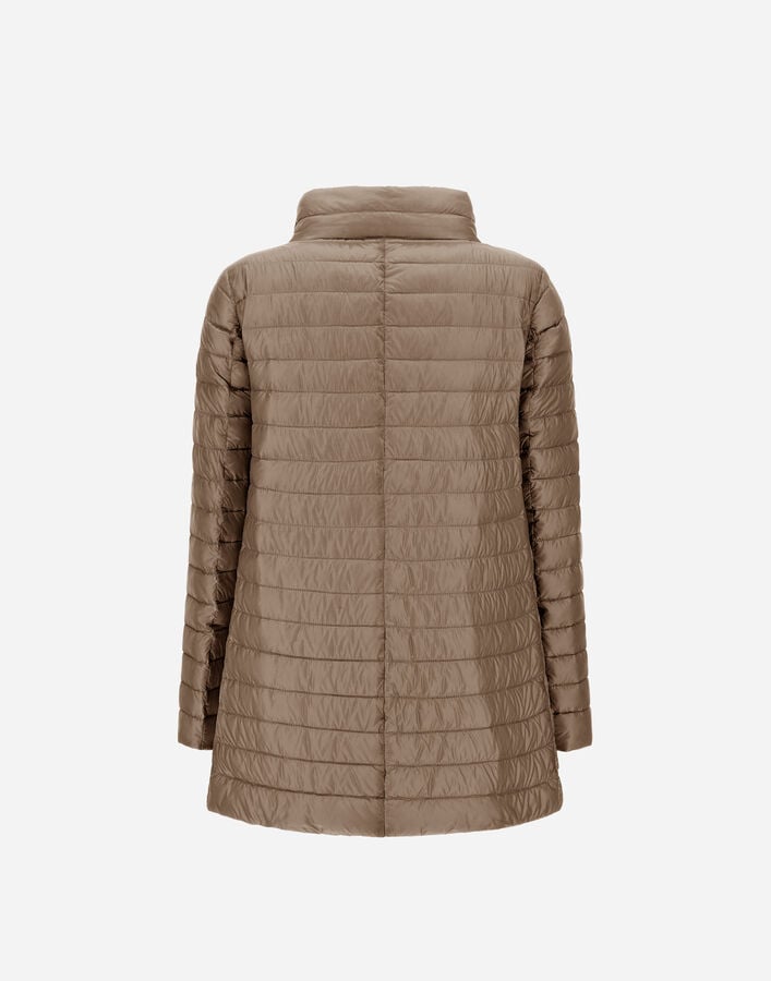 Herno REVERSIBLE A-SHAPE JACKET IN NYLON ULTRALIGHT Dove Grey/Chantilly PI1234D12017Z2619