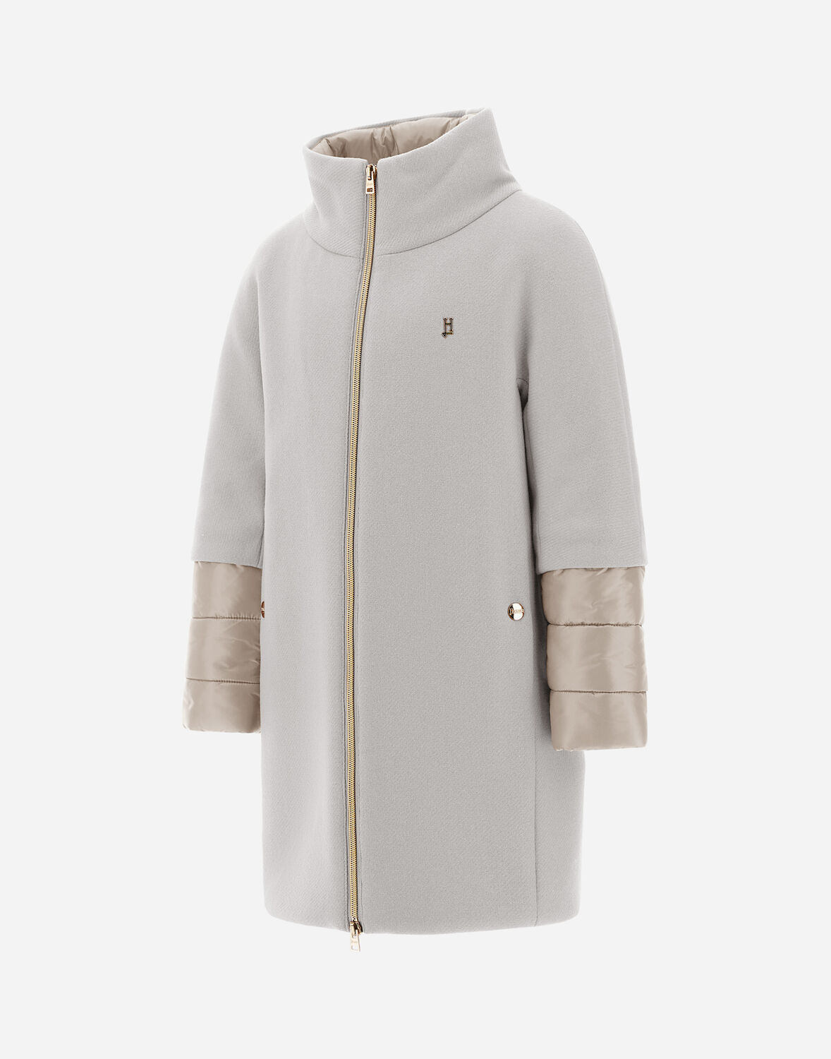 Herno Layered Padded Coat In Chantilly