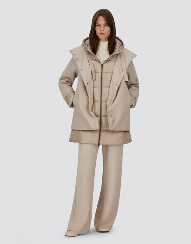 レディース エコウール＆ナイロンウルトラライト Aシェイプ コート  