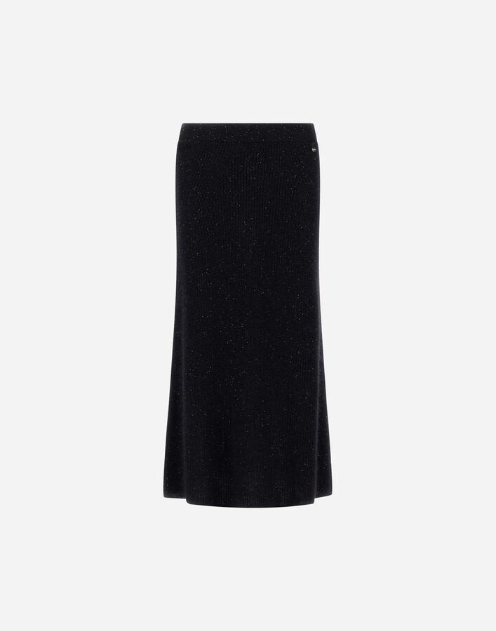 Herno FISHERMAN'S RIB MOHAIR SKIRT Black MGN00003D703609300