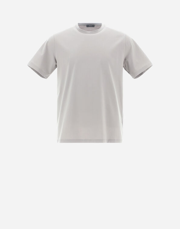 Herno SUPERFINE&nbsp;COTTON STRETCH T-SHIRT Light Grey JG000174U520039408