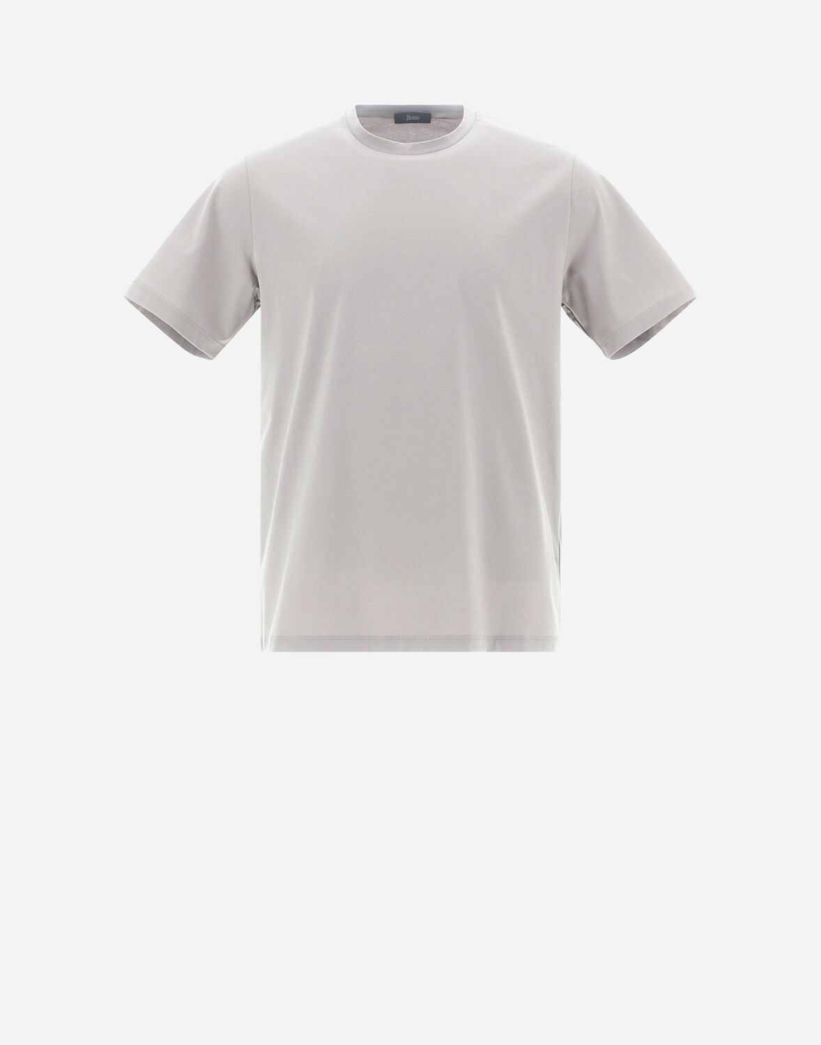 Herno T-shirt In Superfine Cotton Stretch - Male Men Knitwear Light Grey 52