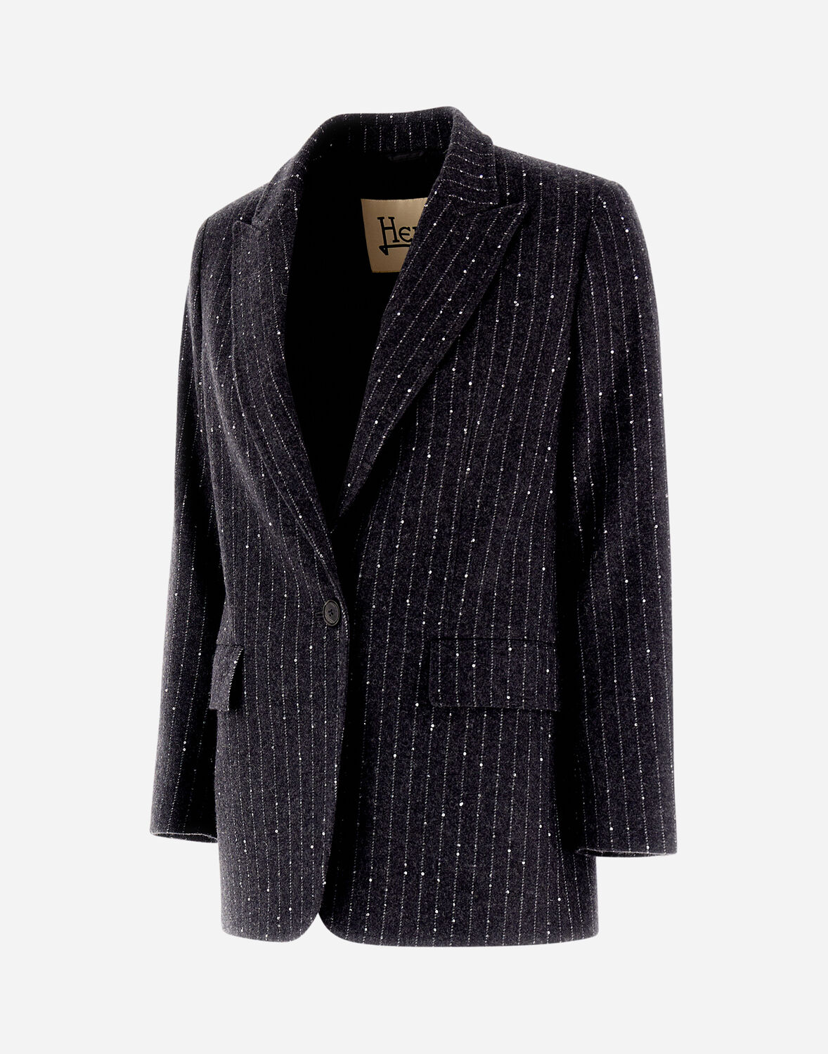 Herno トゥインクル ピンストライプ ブレザー In Grey