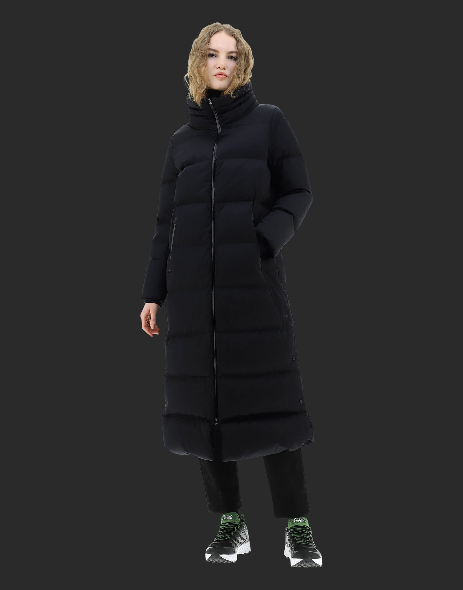 LAMINAR MAITE LONG PARKA in Black for 