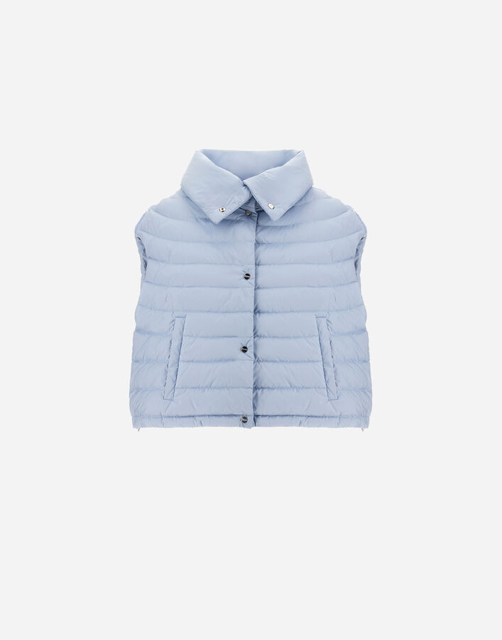 Herno RESORT VEST IN LIGHTWEIGHT MATT NYLON Light Blue PI00184DR129159004