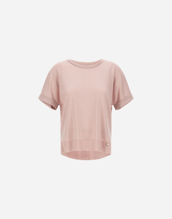 Herno T-SHIRT IN GLAM KNIT&nbsp;EFFECT Powder Pink JG000312D520564035