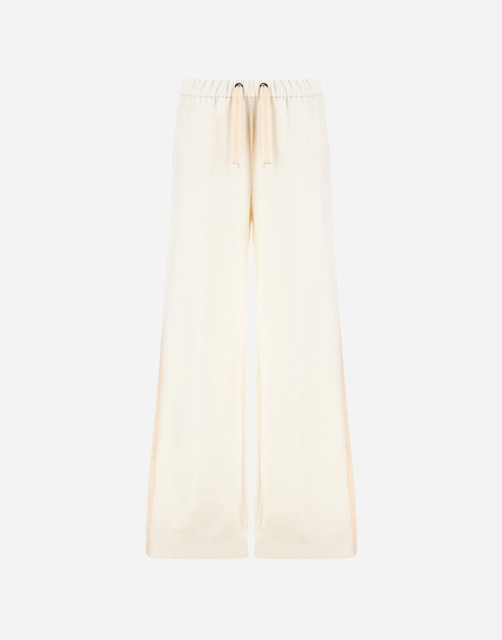 Herno RESORT TROUSERS IN CASHMERE-FEEL FLANNEL Ivory PT00058DR129341200