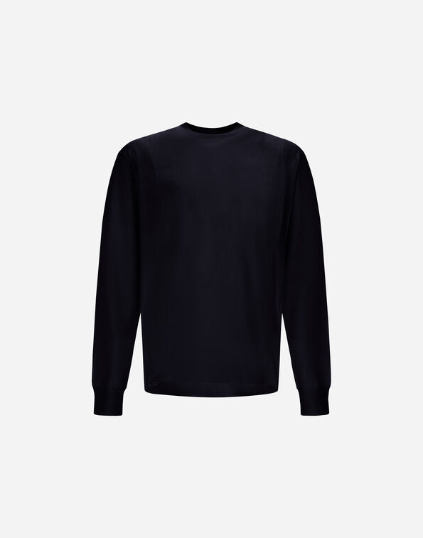 Herno SWEATER IN WOOL SILK Dark Blue MG000201U700259280