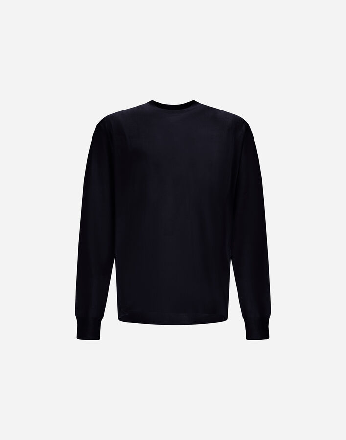 Herno SWEATER IN WOOL SILK Dark Blue MG000201U700259280