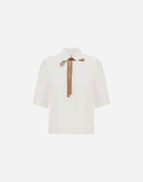 Herno SHIRT IN COTTON POPELINE White/Beige CM000052D133231021