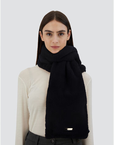 レディース ソフトフェイクファー＆ナイロン ウルトラライト マフラー  