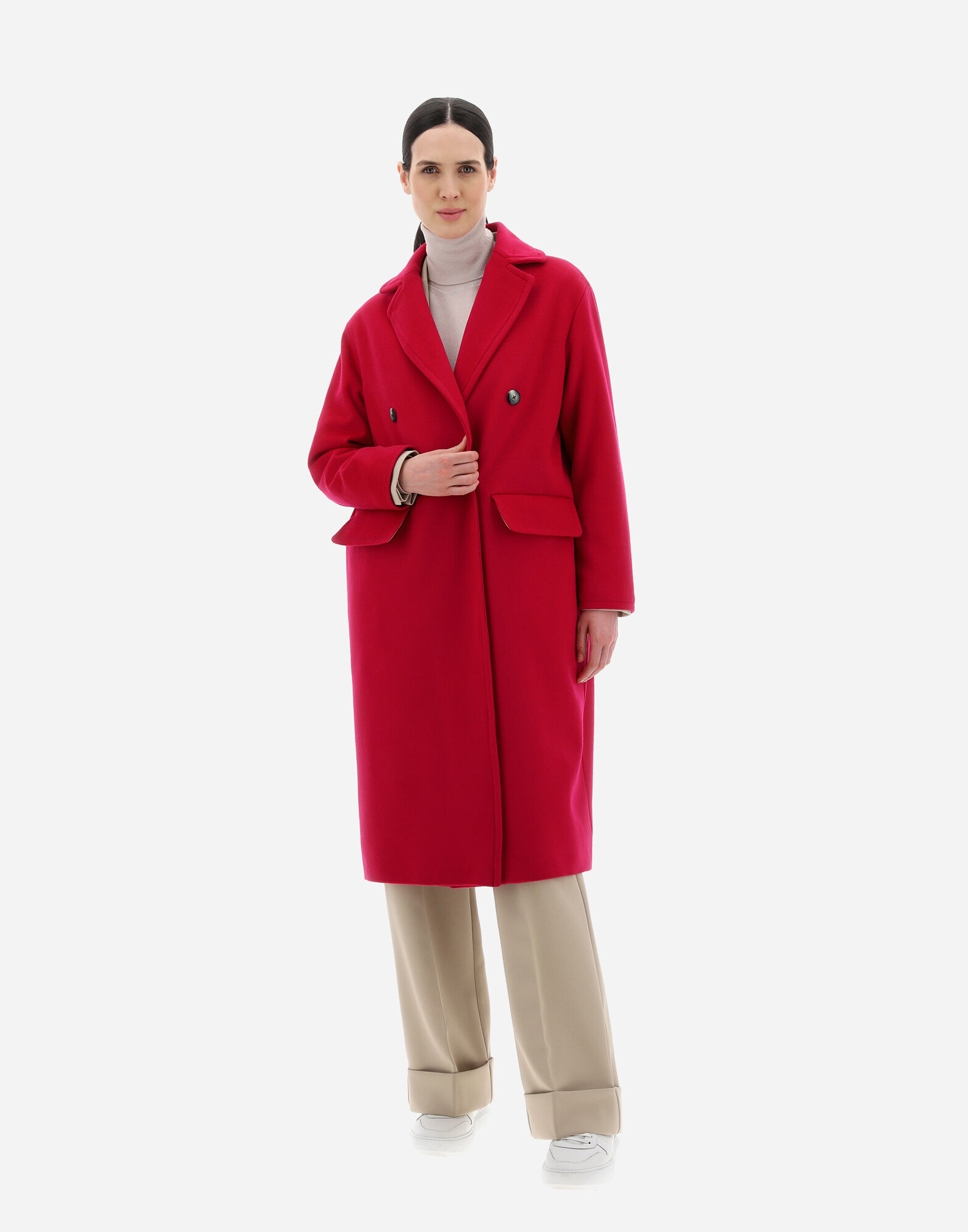 CAPPOTTO FANCY LUXURY WOOL HD in Fuchsia for Women Herno