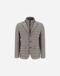 Herno NUAGE BLAZER WITH ALCANTARA Tortora Light PI0633U192882600