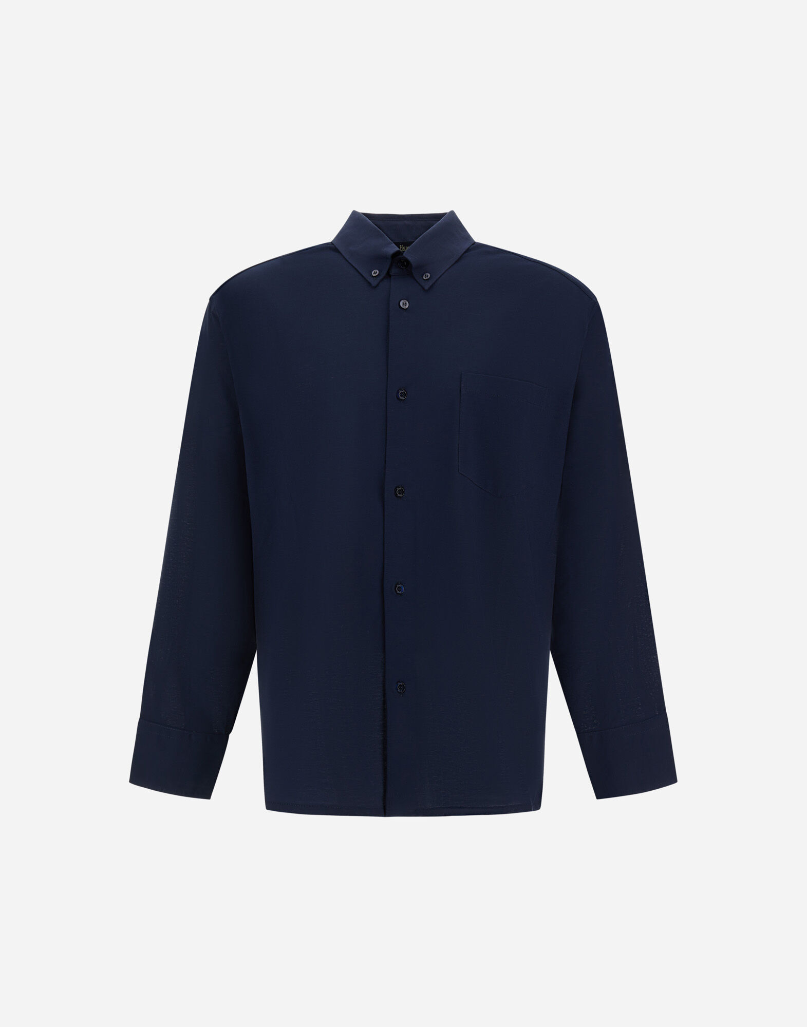 メンズ SHIRT IN JERSEY CREPE ネイビーブルー | Herno® (ヘルノ)