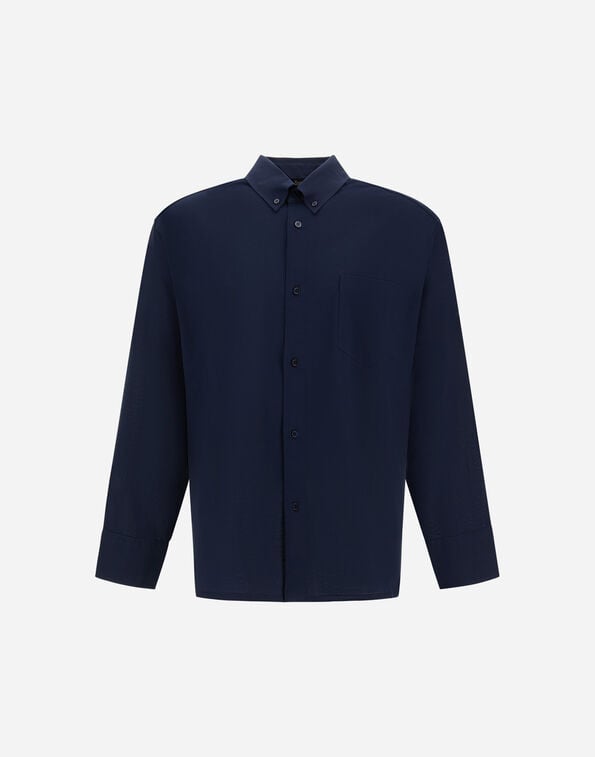 Herno SHIRT IN JERSEY CREPE Navy Blue JPL00149U520059200