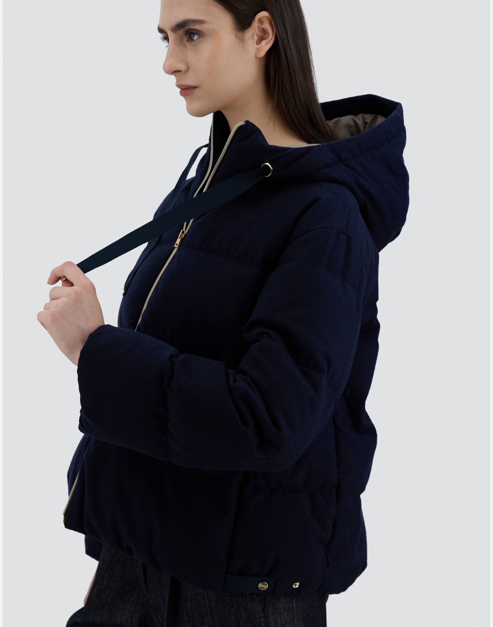 Navy blue cape jacket discount