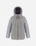 Herno GLOBE REGENERATED NYLON ECONYL® & ANIMAL-FRIENDLY WOOL CAPE Light Grey PI1384D123589406