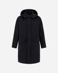 Herno WAXED TECH COTTON LONG PARKA Navy Blue PI001288U13800Z9200