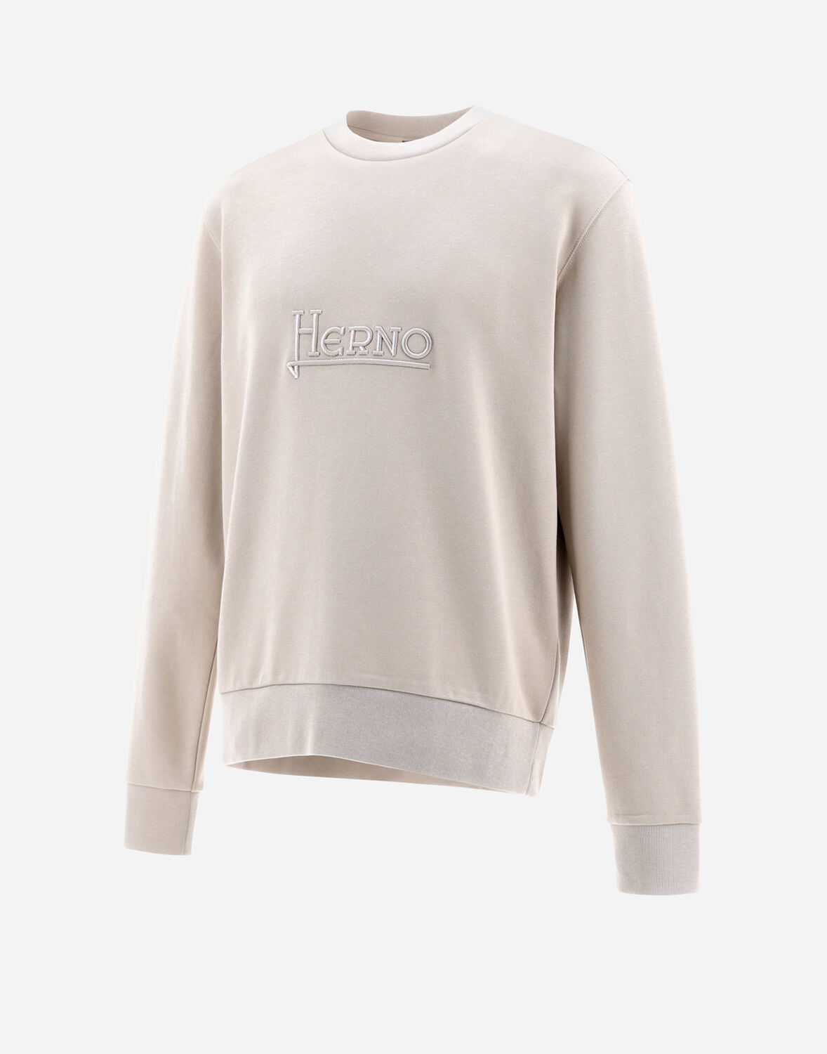 Shop Herno Sweatshirt In Cotton Sweater In Chantilly