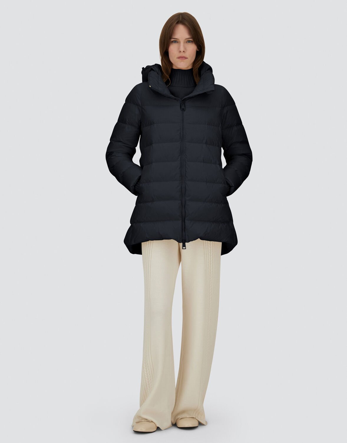 Herno A-shape Jacket In Nylon Chamonix In Black