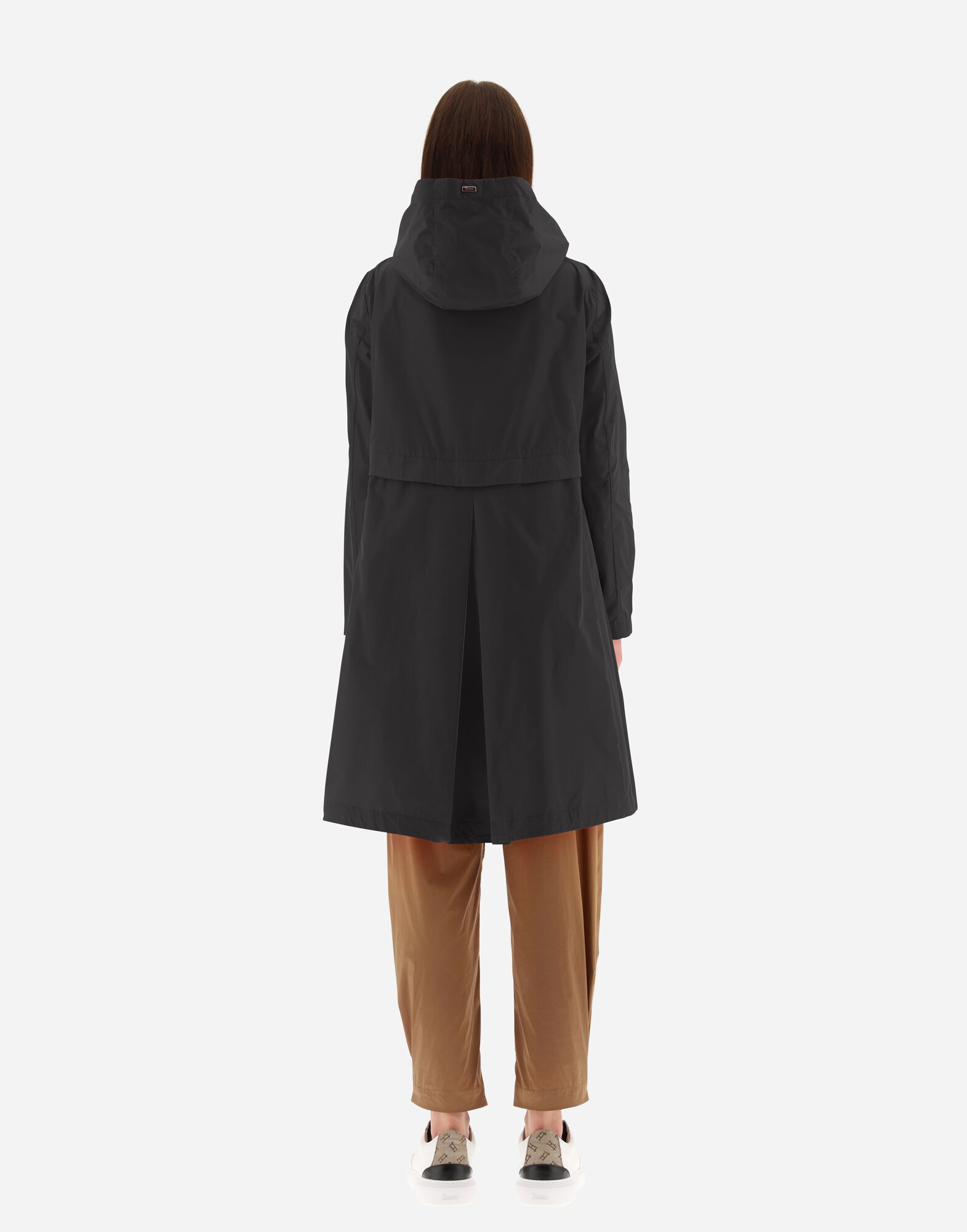 GIACCONE CON CAPPUCCIO NEW TECHNO TAFFETA RICHIES in Black for