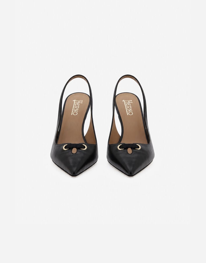 Herno SOFT LEATHER SLINGBACKS Black SH000056D181589300