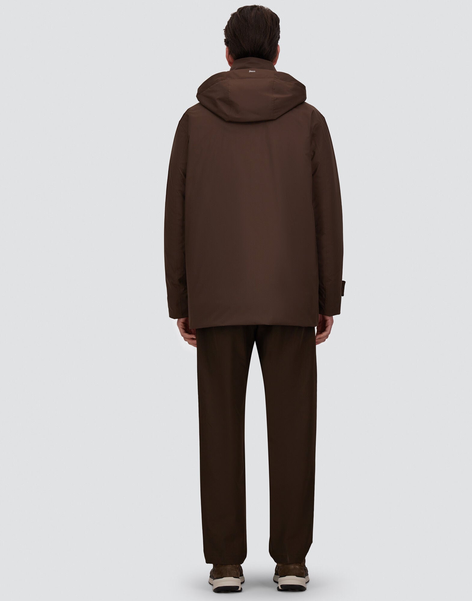 メンズ 2レイヤー ウィンドストッパー コート 茶色 | Herno® (ヘルノ)