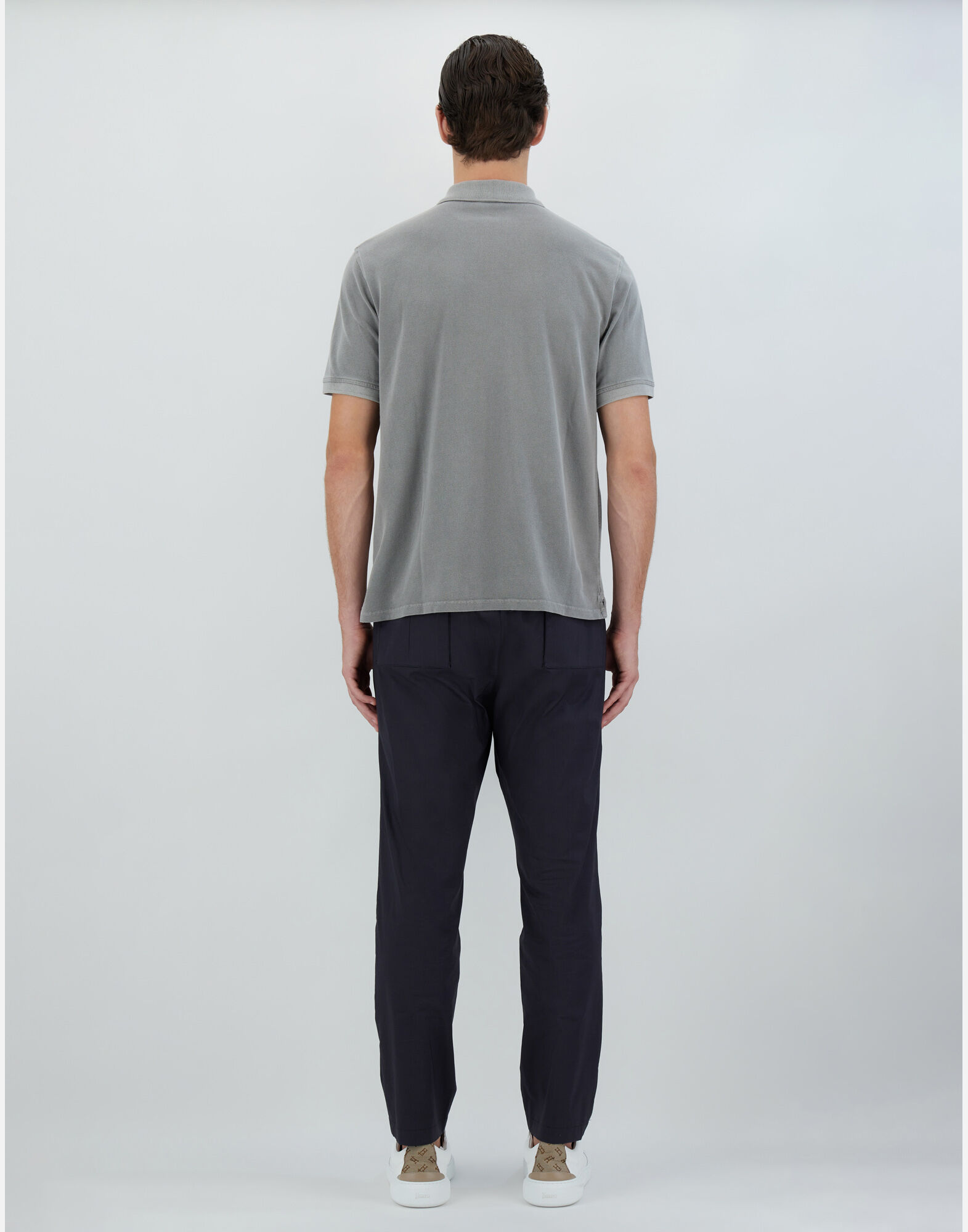 Pigment dyed top polo shirts
