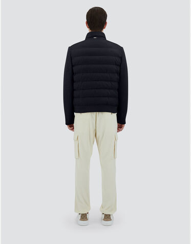 BOMBER JACKET IN CASHMERE, SILK AND KNIT in Navy Blue for Men | Herno®