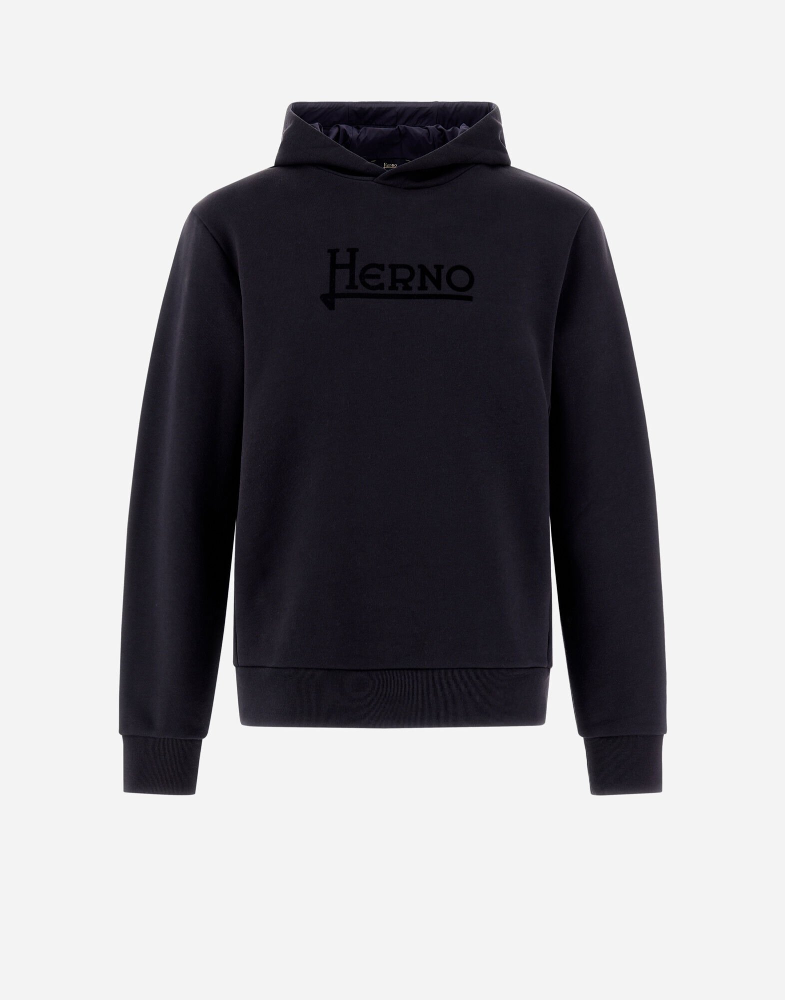 HOODIE IN HEAVY COTTON SWEATER in Navy Blue for Men Herno