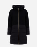 Herno PARKA IN DIAGONAL WOOL AND NUAGE Black PI001760D396019300