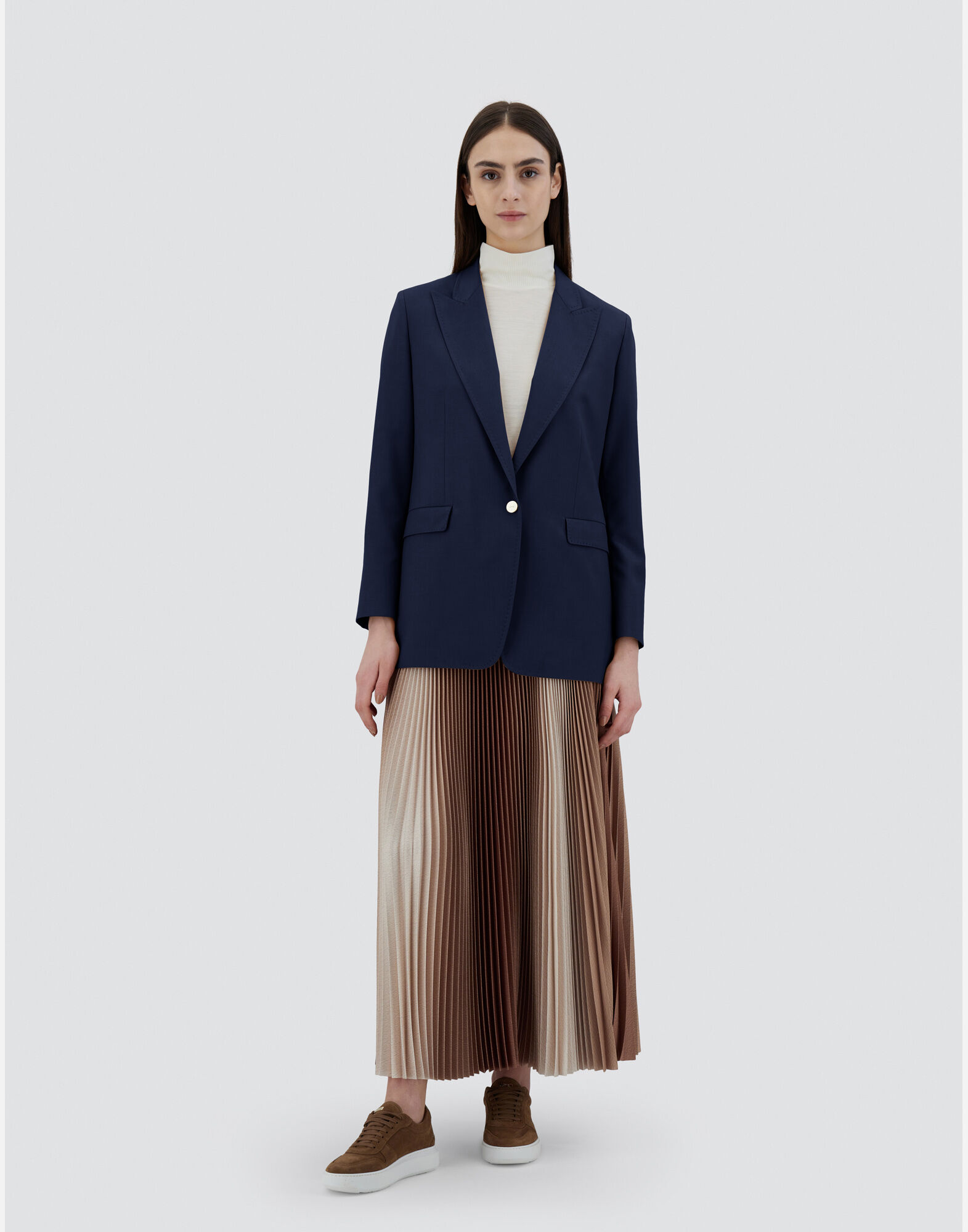 BLAZER IN FLANNEL FEELING in Navy Blue for Women Herno