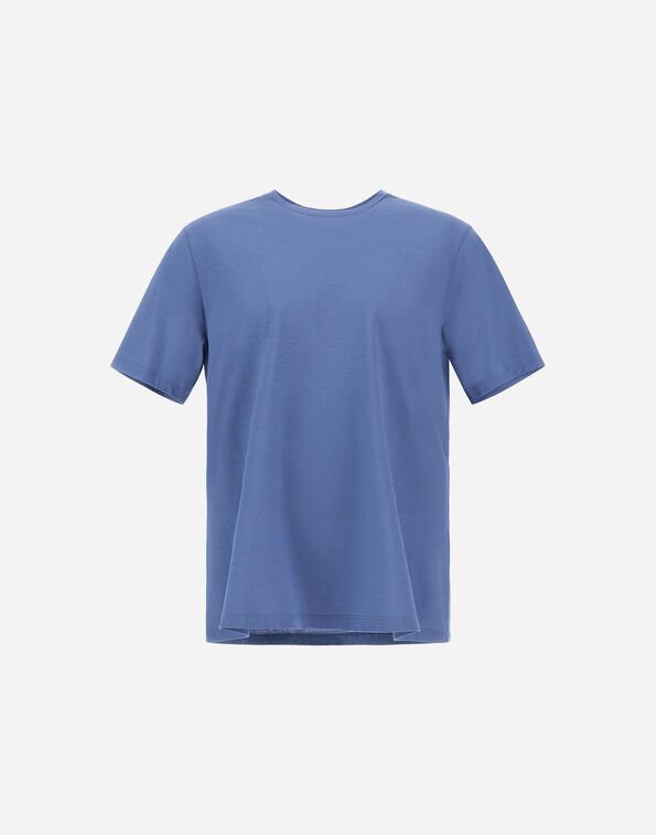 Herno JERSEY CREPE T-SHIRT Blue JG000166U520059127