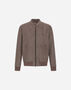 Herno RESORT BOMBER JACKET IN ALTERNATIVE SUEDE Dark Taupe GI00073UR127372700