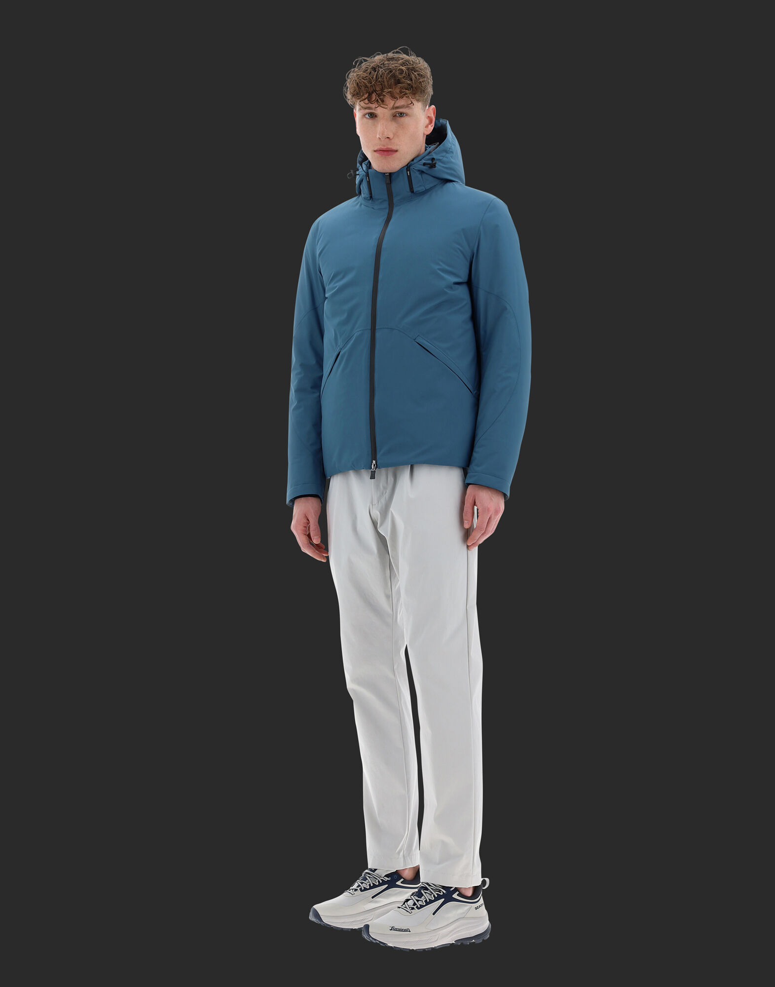 LAMINAR BOMBER JACKET IN GORE TEX in Indian Blue for Men Herno