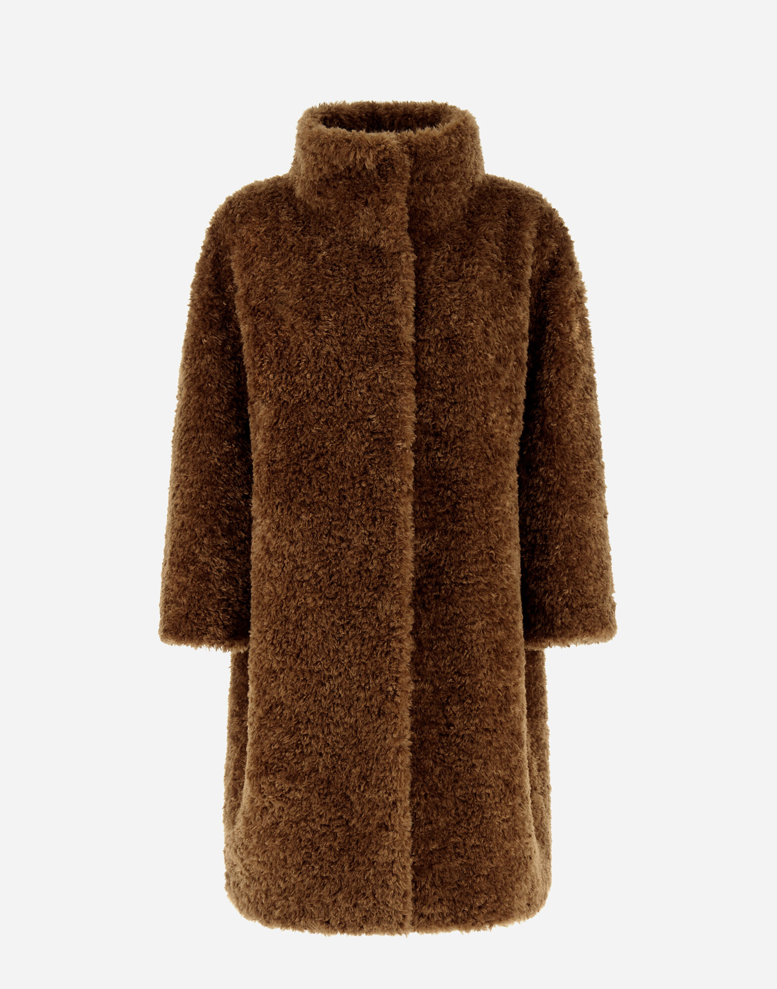 Caramel faux fur coat hot sale