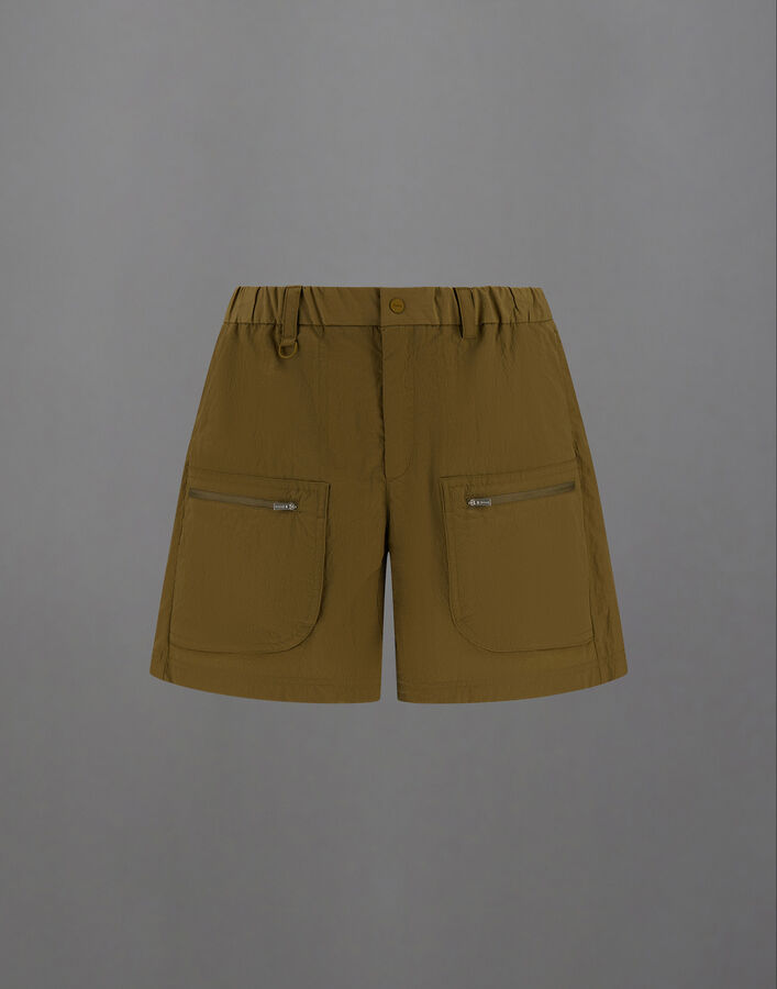 Herno LAMINAR SHORTS IN TECH-CRINKLE Olive Green PT00071UL128277305